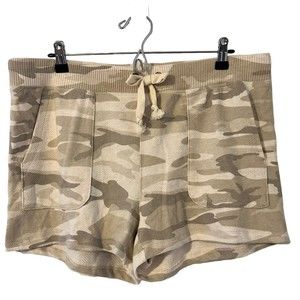 Rails Robin Oatmeal Camo Ribbed Trim Shorts Size XL NWT